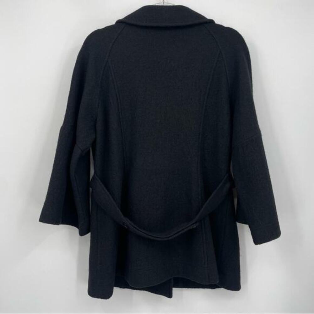 Sandro 100%‎ Wool Double Breasted Bell Sleeve Pea Coat Size XL - Picture 10 of 11